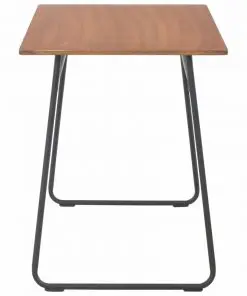 vidaXL Dining Table Brown 120x60x73 cm Solid Plywood Steel