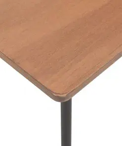 vidaXL Dining Table Brown 120x60x73 cm Solid Plywood Steel