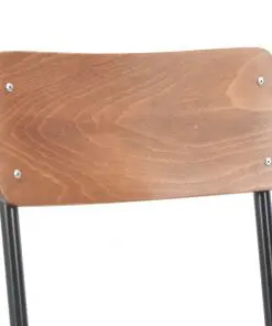 vidaXL Dining Chairs 4 pcs Brown Solid Plywood Steel