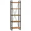 vidaXL 5-Tier Bookcase 60x30x180 cm Solid Reclaimed Wood