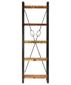 vidaXL 5-Tier Bookcase 60x30x180 cm Solid Reclaimed Wood