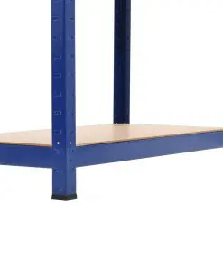 vidaXL Storage Shelves 2 pcs Blue 80x40x160 cm Steel and MDF
