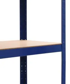 vidaXL Storage Shelves 2 pcs Blue 80x40x180 cm Steel and MDF