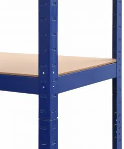 vidaXL Storage Shelves 2 pcs Blue 80x40x180 cm Steel and MDF