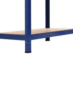vidaXL Storage Shelves 2 pcs Blue 80x40x180 cm Steel and MDF