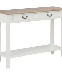 vidaXL Console Table White 110x35x80 cm Wood