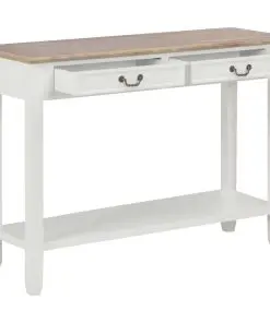 vidaXL Console Table White 110x35x80 cm Wood