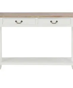vidaXL Console Table White 110x35x80 cm Wood
