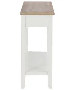 vidaXL Console Table White 110x35x80 cm Wood