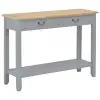 vidaXL Console Table Grey 110x35x80 cm Wood