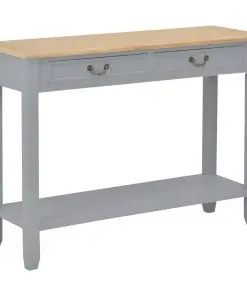 vidaXL Console Table Grey 110x35x80 cm Wood