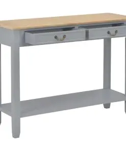 vidaXL Console Table Grey 110x35x80 cm Wood