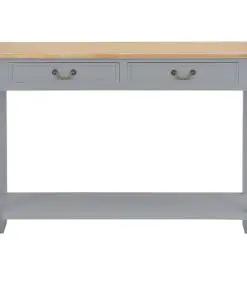vidaXL Console Table Grey 110x35x80 cm Wood