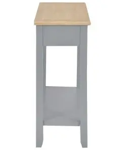 vidaXL Console Table Grey 110x35x80 cm Wood