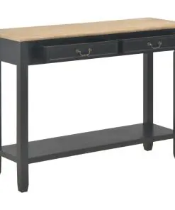 vidaXL Console Table Black 110x35x80 cm Wood