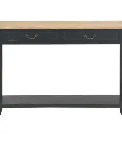 vidaXL Console Table Black 110x35x80 cm Wood
