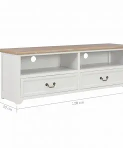 vidaXL TV Cabinet White 120x30x40 cm Wood