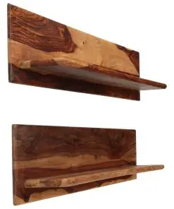 vidaXL Wall Shelves 2 pcs 118x26x20 cm Solid Sheesham Wood