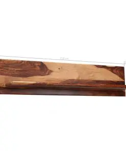 vidaXL Wall Shelves 2 pcs 118x26x20 cm Solid Sheesham Wood