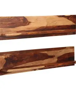 vidaXL Wall Shelves 2 pcs 118x26x20 cm Solid Sheesham Wood