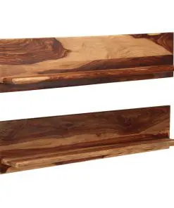 vidaXL Wall Shelves 2 pcs 118x26x20 cm Solid Sheesham Wood