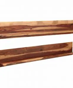 vidaXL Wall Shelves 2 pcs 169x26x20 cm Solid Sheesham Wood