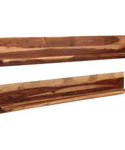 vidaXL Wall Shelves 2 pcs 169x26x20 cm Solid Sheesham Wood