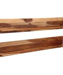 vidaXL Wall Shelves 2 pcs 169x26x20 cm Solid Sheesham Wood