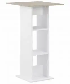 vidaXL Bar Table White 60x60x110 cm