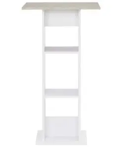 vidaXL Bar Table White 60x60x110 cm