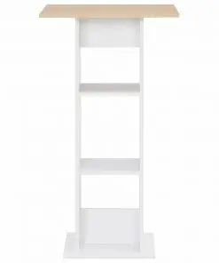 vidaXL Bar Table White 60x60x110 cm