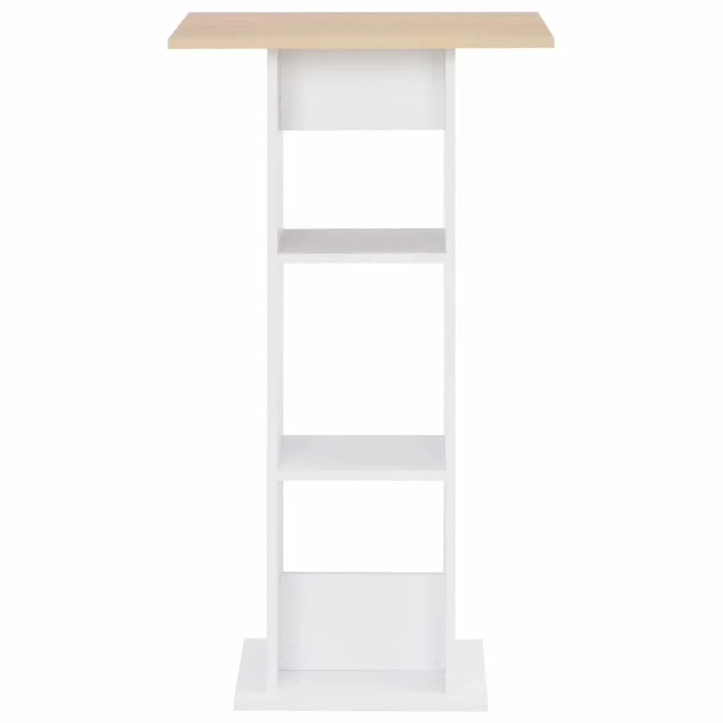 vidaXL Bar Table White 60x60x110 cm