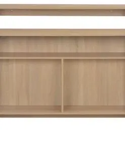 vidaXL Bar Table with 2 Table Tops Oak 130x40x120 cm