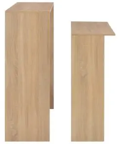 vidaXL Bar Table with 2 Table Tops Oak 130x40x120 cm