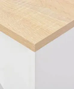 vidaXL Bar Table with Moveable Shelf White 138x40x120 cm