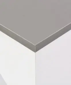 vidaXL Bar Table with Moveable Shelf White 138x40x120 cm