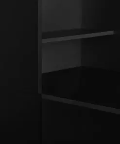 vidaXL Bar Table with Cabinet Black 115x59x200 cm