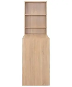 vidaXL Bar Table with Cabinet Oak 115x59x200 cm