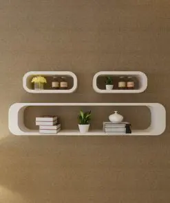 vidaXL Wall Cube Shelves 6 pcs White