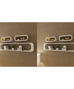 vidaXL Wall Cube Shelves 6 pcs White