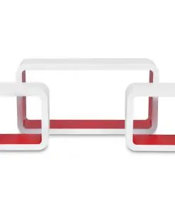 vidaXL Wall Cube Shelves 6 pcs White and Red