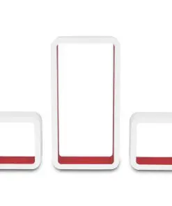 vidaXL Wall Cube Shelves 6 pcs White and Red