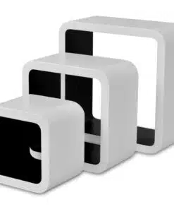 vidaXL Wall Cube Shelves 6 pcs White and Black