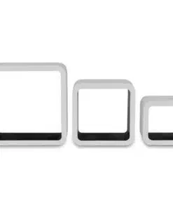 vidaXL Wall Cube Shelves 6 pcs White and Black
