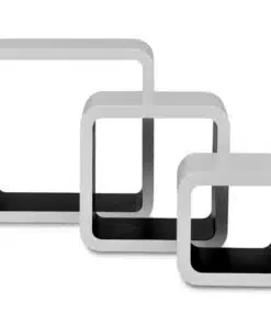 vidaXL Wall Cube Shelves 6 pcs White and Black