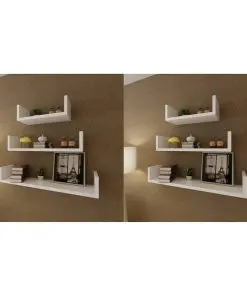 vidaXL Wall Shelves 6 pcs White