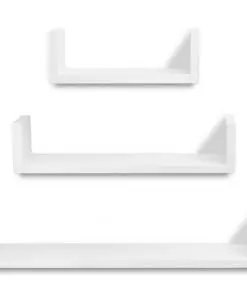 vidaXL Wall Shelves 6 pcs White