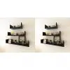 vidaXL Wall Shelves 6 pcs Black