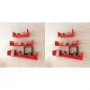 vidaXL Wall Shelves 6 pcs Red