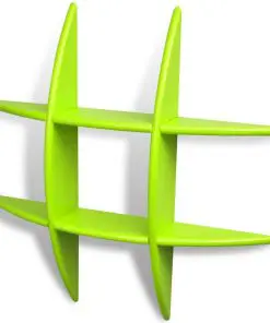 vidaXL Wall Shelves 2 pcs Green